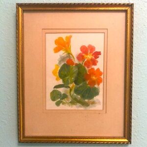Floral Watercolor Painting in Gold Frame
Original watercolor